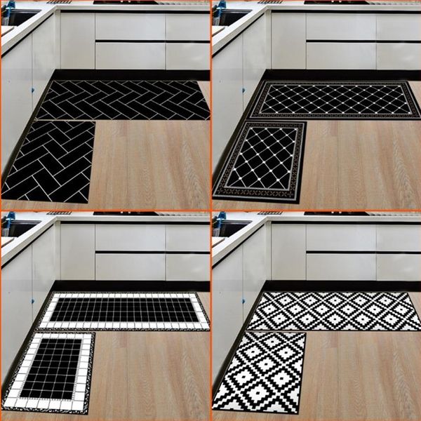 

home and kitchen rugs modern carpets non-slip backing doormat runner area entrance mats set15 7 23 6 inch 15 7 47 2 inch3153