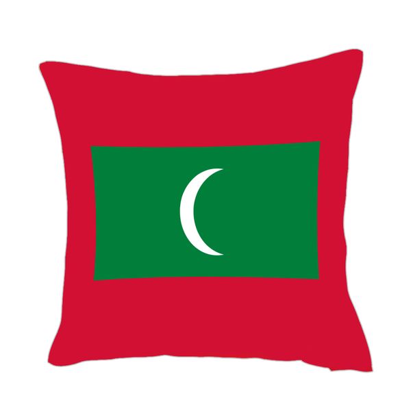 

maldives flag throwpillow cover factory supply good price polyester satin pillow cover