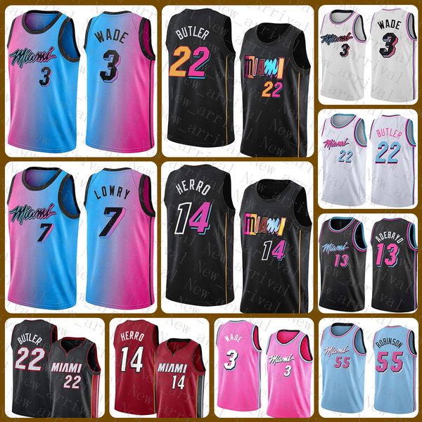 

miamis heats basketball jersey 22 3 14 7 13 55 champagne jimmy butler dwayne dwyane wade tyler herro kyle lowry bam ado duncan robinson 654, Black;red