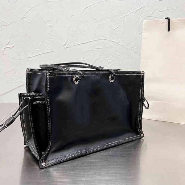 

totes letter embroidery tote bags women high capacity handbag shoulder leather designer brand crossbody female shopping packs 220323