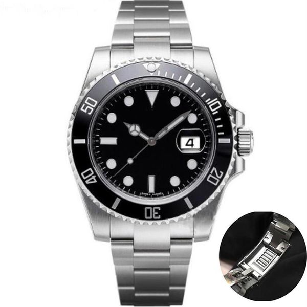 

gliding lock mens watches 116610 40mm stainless automatic mechanical watch 2813 movement sapphire waterproof luminous 269e, Slivery;brown