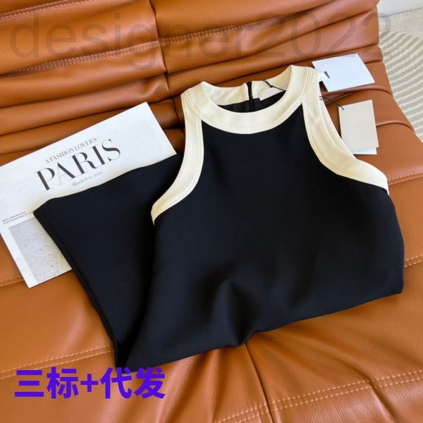 

casual dresses designer cd home summer french small fragrance women sleeveless black and white elegant temperament black skirt ovc7, Black;gray