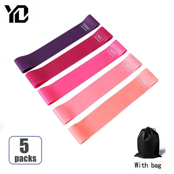 

5 colors resistance bands set fitness equipment yoga gym strength workout elastic bands resistance bands indoor outdoor fitness c0224273w