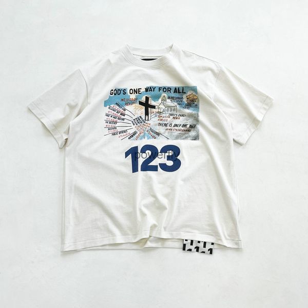 

men's plus tees polos 2022ss black white t-shirt make old vintage high street couple short sleeve top, Black;brown