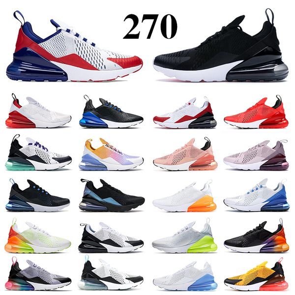 

270 270s women men running shoes triple white black oreo p bule volt coral stardust neon green des chaussures outdoor mens trainers sport sn