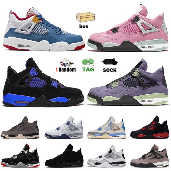 

mens messy room 4s basketball shoes classic jumpman 4 midnight navy violet ore canyon purple infrared white oreo black cat off sail bred unc