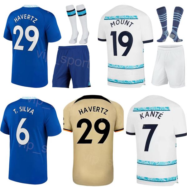 

kids man club soccer 17 raheem sterling jersey set 29 kai havertz 10 christian pulisic 16 edouard mendy 19 mason mount 6 thiago silva footba, Black