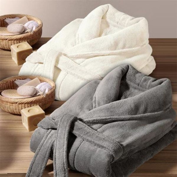 

women's robe women coral fleece sleepwear winter thicken kimono bathrobe gown soft couple flannel nightwear home clothes 220830