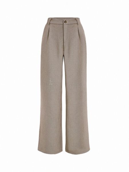 

women's pants & capris mod plaid print pleated detail pants a4nj#, Black;white