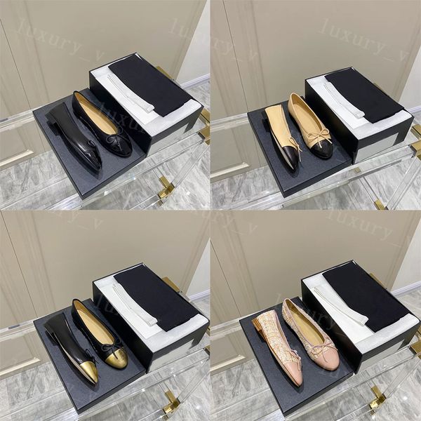 

designer shoes women casual shoes ballet loafers flat seasonal velvet glove flats shoe summer beach half fashion lady luxury quilty with box, Black