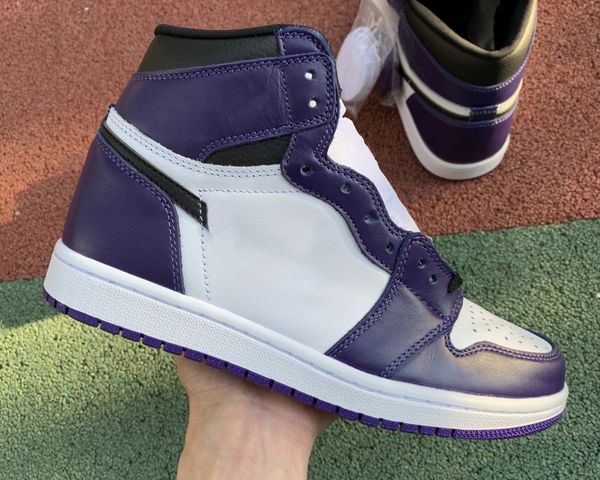 

mens 1 high og basketball shoes jumpman 1s court purple men women black white sneakers trainers with box