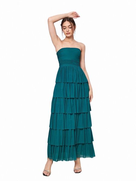 

casual dresses x reveligion off shoulder layered hem tube dress a9j4#, Black;gray