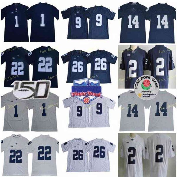 

american college football wear ncaa 150th penn state nittany lion 26 saquon barkley 14 sean clifford 22 john cappelletti 1 kj hamler 9 trace, Black