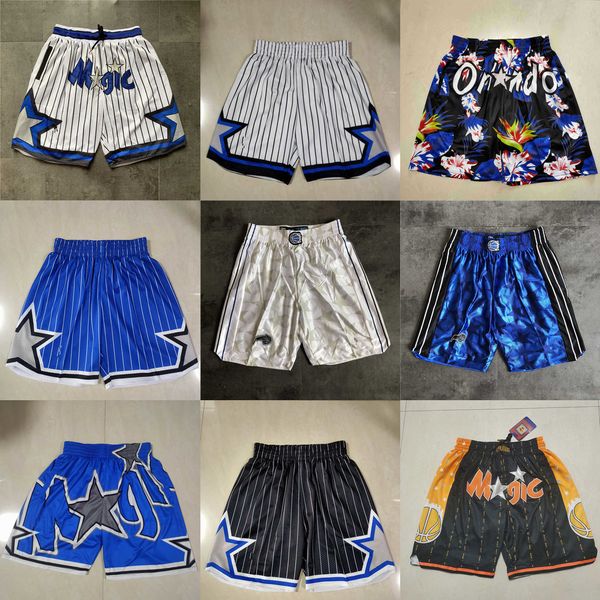 

orlando''magic''men throwback basketball shorts pocket, Black