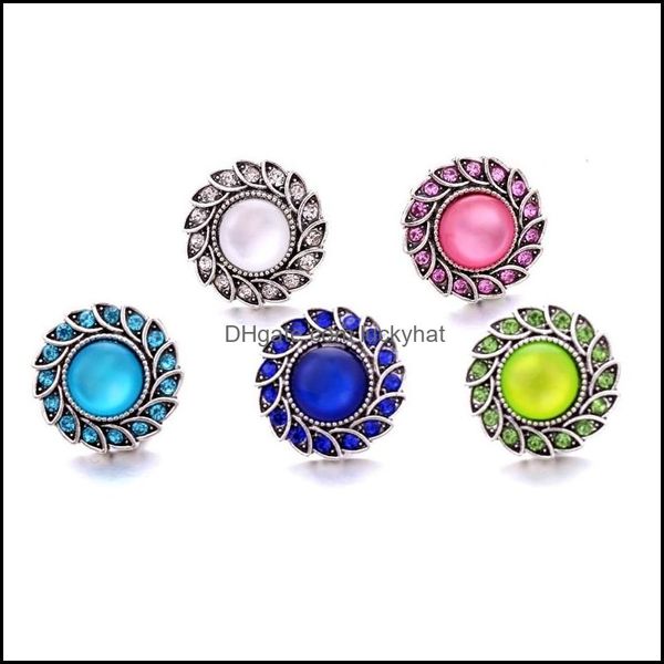 

clasps hooks wholesale round rhinestone snap buttons butterfly clasp 18mm metal decorative button charms for snaps jew dhseller2010 dhtlt