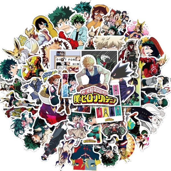 

outdoor games waterproof 10/30/50pcs japanese anime my hero academy stickers decal guitar lapphone skateboard car graffiti sticker for kids