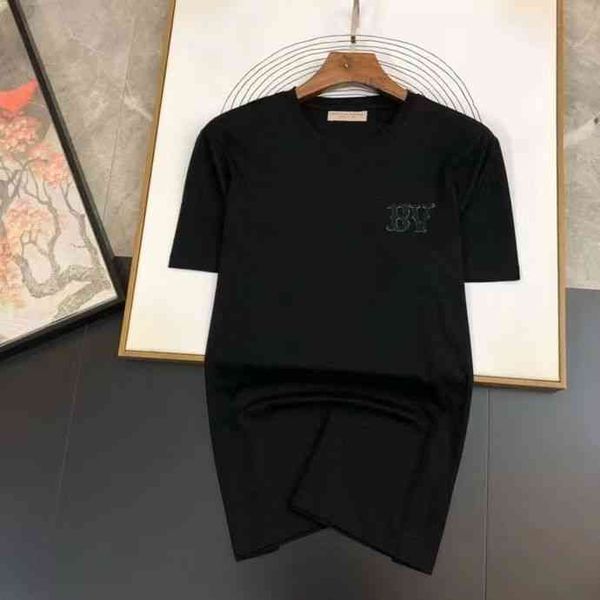 

fashion t shirt bv's designer shirts bottegaa shirt venetaa new fashion br embroidery letters personalized round neck mercerized cotton, White;black