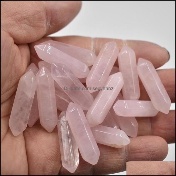 

stone fashion natural stone charms rose quartz crystal amethyst pillar hexagon pendants jewelry making necklace accessories sexyhanz dhgbi, Black