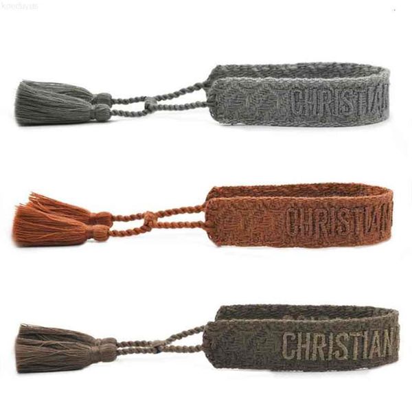 

new fashion handmade signature embroidered color cotton bracelet women men woven tassel adjustable lover whole263q, Golden;silver