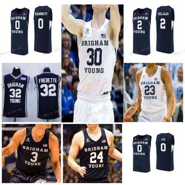 

college basketball wears stitched custom 3 blaze nield 30 tj haws 32 jimmer fredette 33 dalton nixon 4 alex barcello byu cougars college men, Black