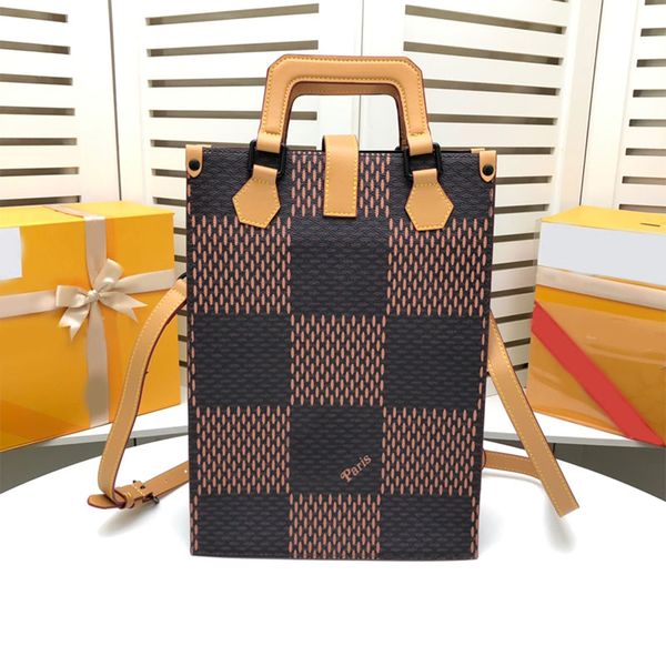 

organ handbag founder tote shopping bags large chessboard leather handle removable strap brand letters m45340 women shoulder crossbody bag