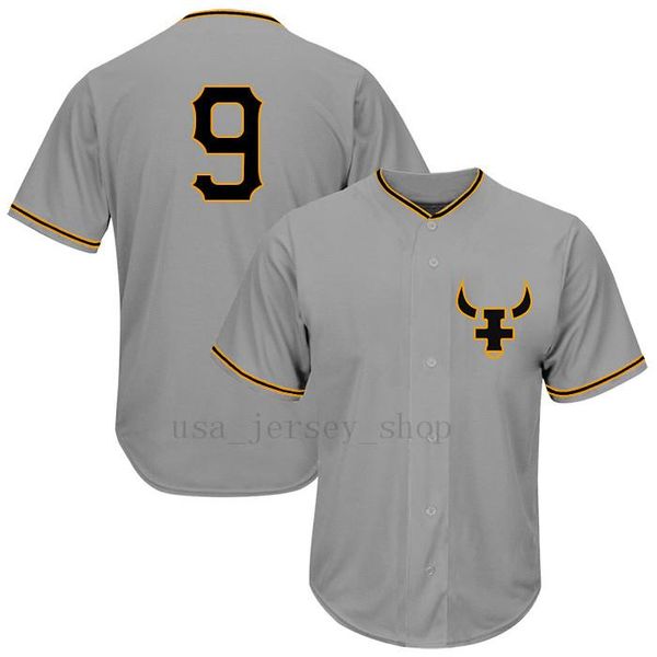 

baseball jerseybaseball jerseysthrowbacks commemorative ox logo jersey no9 exquisite embroidery cloth breathable sweat absorpti, Black
