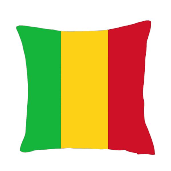 

mali flag throwpillow cover factory supply good price polyester satin pillow cover