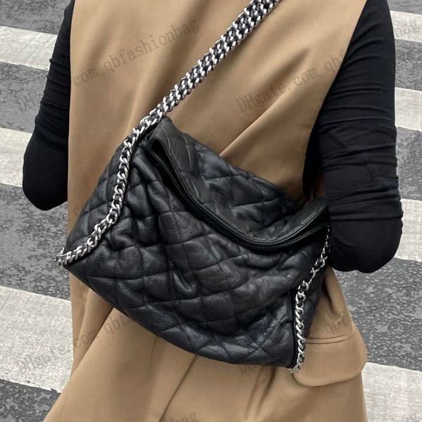 

designer vintage shoulder bag premium calfskin silver hardware piping chain tote sacoche french classic quilted luxury womens crossbody larg