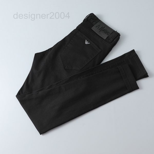 

men's jeans designer autumn and winter black fashion elastic slim pants medium waist solid casual pants men 0iol, Blue