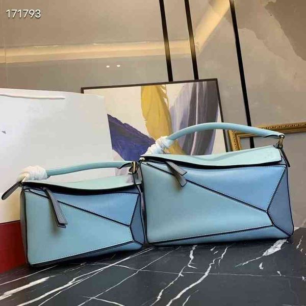 

bags handbags loews saddle designer women 2022 new splicing geometric leather