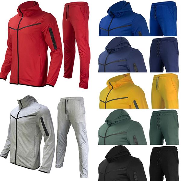 

tech fleece tracksuits jacket sport fashion brand hoodie coat pants man women designer new long sleeves282e, Gray