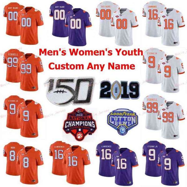 

american college football wear stitched custom 2 sammy watkins 20 brian dawkins 23 lyn-j dixon 26 adam choice clemson tigers college womens, Black