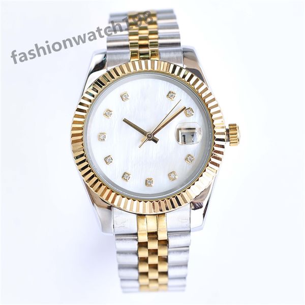 

automatic men mechanical watches full stainless steel luminous waterproof 41mm women watch couples style classic wristwatches montre de luxe, Slivery;brown