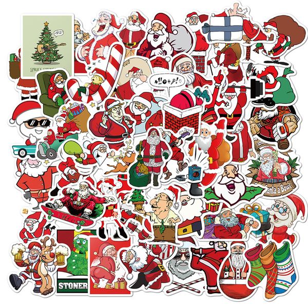 

50pcs merry christmas sticker for lapskateboard motorcycle decals