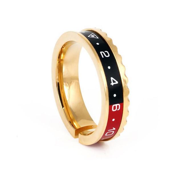 

new fashion titanium steel gear ring titanium steel jewelry water ghost speed scale couple ring men's silver black gold hit 336o