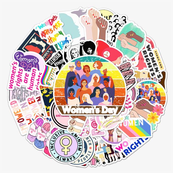 

outdoor games waterproof 10/30/50pcs cartoon feminist graffiti women diy stickers for phone car guitar lapmotorcycle travel sticker kid toy