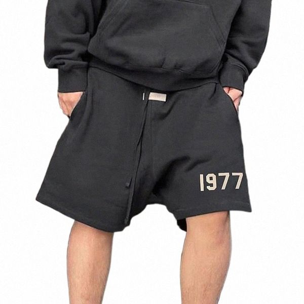 

men's shorts men's shorts summer men sports fitness cotton printed fashion trend street men's clothing tide brand leisure gym, White;black