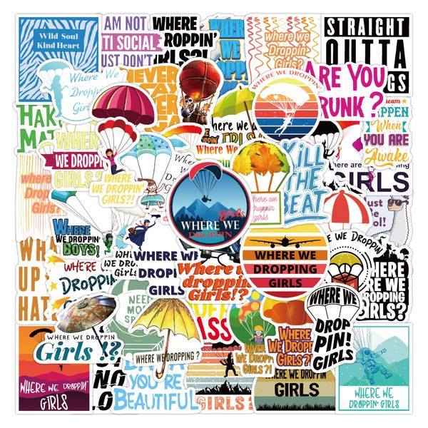 

50pcs/set lot landscape cute stickers pack for guitar diy kids toys water bottle bicycle notebook car skateboard lapluggage decals wholesale