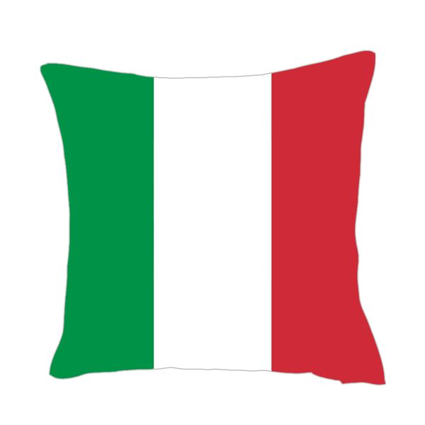 

italy flag throwpillow cover factory supply good price polyester satin pillow cover