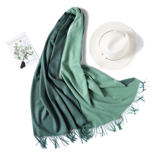 

fashionable scarf all-match white solid color scarf simple knitted woolen scarf, Blue;gray