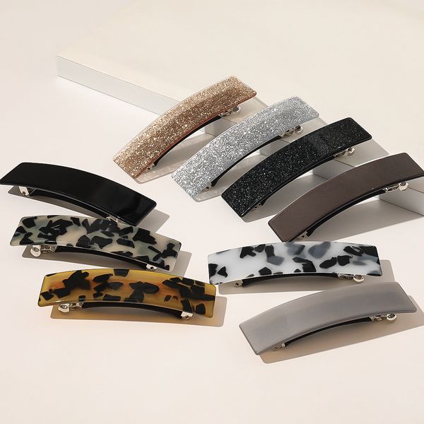 

women hair clips lady hair pins barrette fashion hairpin elegance acetate korean style bobby pin for girs square headwear ornaments, Golden;silver