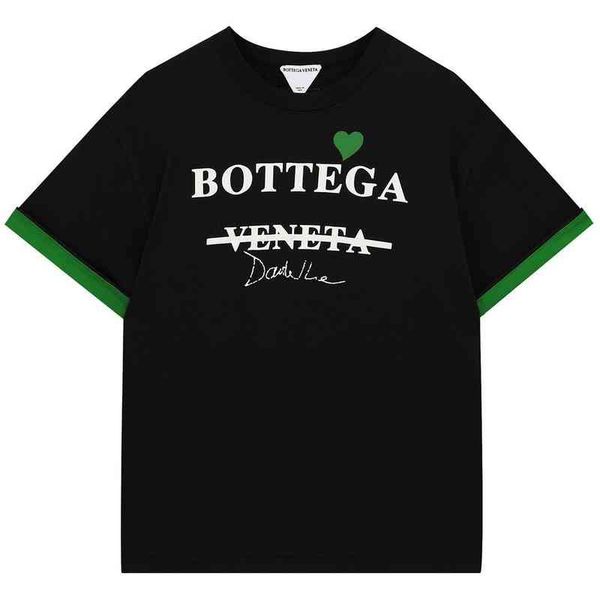 

fshion t shirt bv's designer shirts bottega ven sister 2022 butterfly protection short sleeve t-shirt new heart pattern letter bv round, White;black