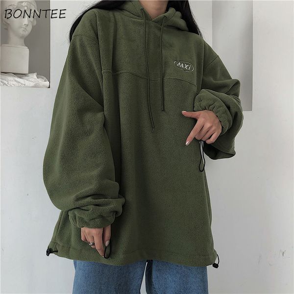 

women s hoodies sweatshirts sweatshirt women autumn chic retro aesthetic harajuku hooded teens all match simple letter design femme outerwea, Black
