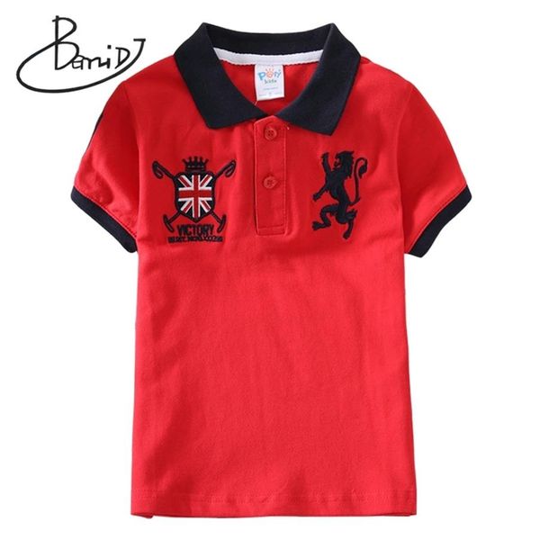 

boys t shirts summer turn-down collar t-shirts boy short sleeve tees cartoon kids clothes shirt children cotton clothing y200409231f, Blue