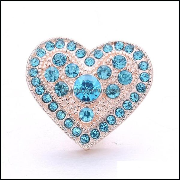 

clasps hooks colorf heart rhinestone fastener 18mm snap button clasp gold color metal lover charms for snaps jewelry f dhseller2010 dhb7j