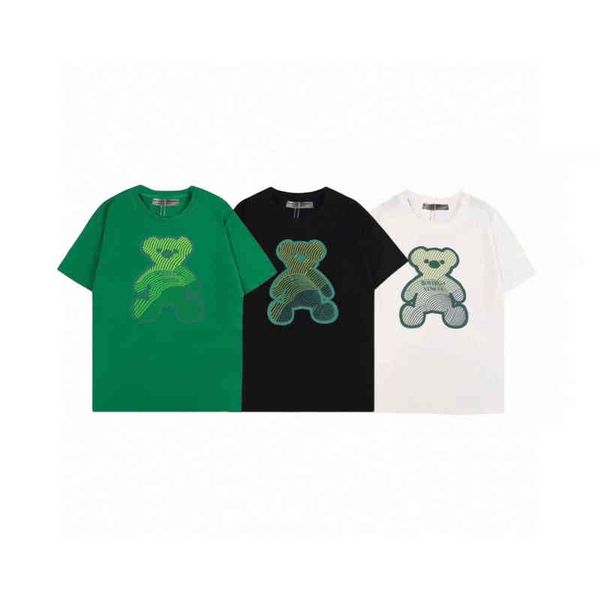 

fshion t shirt bv's designer shirts bottega ven bv 22ss early limited suede foam line bear tricolor short sleeve t-shirt high level loo, White;black