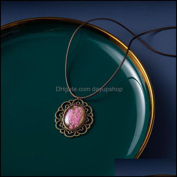 

pendant necklaces pendant necklaces hand-painted plum flower immortal flowers time gem necklace long strip women 2022 jewel dayupshop dhkwq, Silver