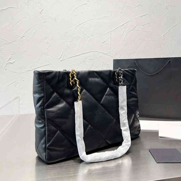 

tote bag diamond lattice handbag designer totes women chain handbags casual leather shoulder bags crossbody letter printing 220830
