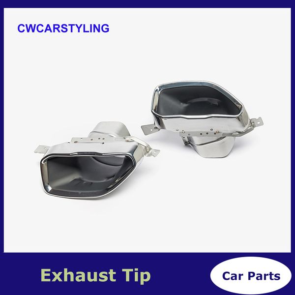 

1 pair car exhaust muffler tips 304 stainless steel square exhaust pipe for bmw g20 g21 m340i 330i 3 series