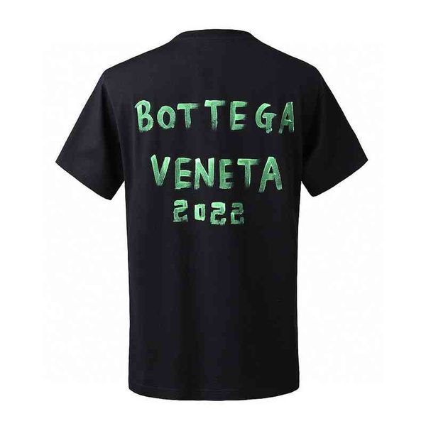 

man's t shirt bv's designer shirts bottega classic brand venet european fashion br bv green triangle graffiti painting short bf8z, White;black